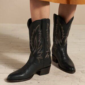 NWT Tecovas "The Jamie" Black Mid-Calf Cowboy Boots